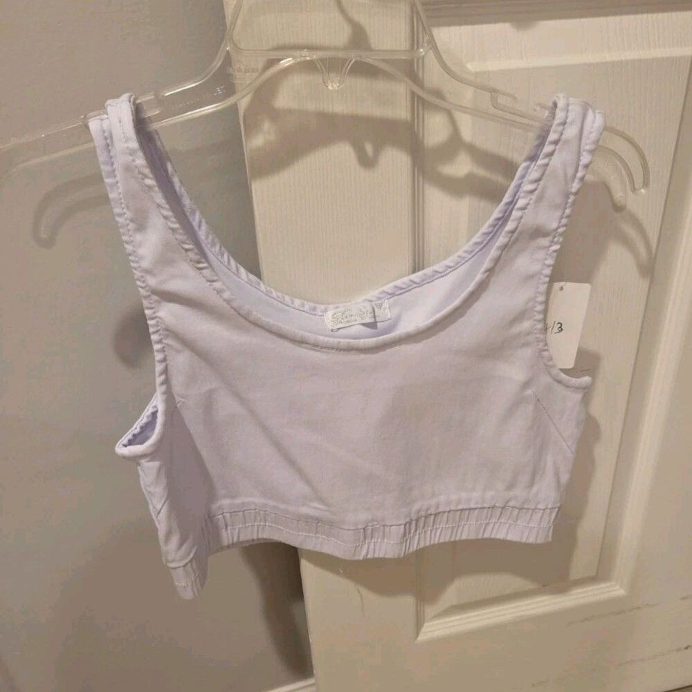 Roma Studio Light Blue/Purple Scoop Neck Crop Top Loungewear